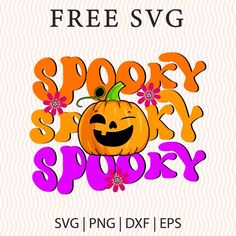 a halloween svg design with the words spooky spooky