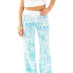 Brand New With Tags, Dimensions Posted. I Have No Issues With These Pants I Just Got Them As A Gift And Needed A Size Up. The Color Is Very Pretty In Person And Would Look Amazing With White Linen Tops, Pinks, And Greens. 100% Linen. White Beach Pants With Elastic Waistband, White Pants With Elastic Waistband For Beach, White Relaxed Fit Pants For Beach Season, Blue Summer Pants For Vacation, White Beachwear Pants With Elastic Waistband, Summer Vacation Blue Pants, Blue Wide Leg Pants For Beach Season, White Elastic Waistband Pants For Vacation, Wide Leg Blue Pants For Beach Season