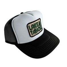 Lake Tahoe Trucker Hat From the mountains to the slopes! This his or hers trucker is part of our Timeless Traveler Collection. Cute and perfect for your next day in the sun. So light, medium profile and a perfect addition to your growing hat collection. 5 Panel Foam Mesh Back Trucker, Pro Style Adult Sizing 100% Poly Foam Front, 100% Nylon Back Black Baseball Cap Trucker Hat For Camping, Sports Trucker Hat, 5-panel Style, Trucker Sports Hat, 5-panel, Sports Trucker Hat, 5-panel, Sports Trucker Hat 5-panel, Black Snapback Trucker Hat For Camping, Adjustable White Baseball Cap For Outdoor, Black Flat Brim Trucker Hat For Camping, White Adjustable Snapback Hat For Outdoor