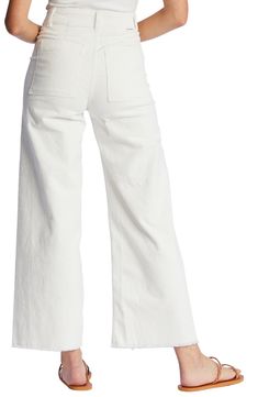 These supersoft corduroy pants are updated with a high waist, wide legs and a welcome touch of stretch. 28 1/2" inseam; 22" leg opening; 12" front rise; 15" back rise (size 29) 98% cotton, 2% elastane Machine wash, tumble dry Imported Spring Corduroy Full Length Pants, Trendy Full Length Corduroy Bottoms, Trendy Full-length Corduroy Bottoms, High-rise Corduroy Jeans For Spring, High Rise Corduroy Jeans For Spring, Casual Corduroy Flare Jeans, Spring Corduroy Wide Leg Pants, Fall Full-length Cotton Wide Leg Pants, Fall Cotton Wide Leg Pants Full Length