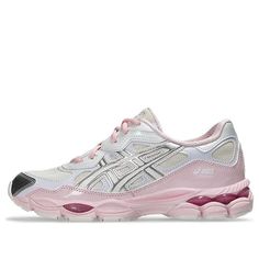 ASICS Gel-NYC 'Pink Cream Pure Silver' 1203A571-100 - KICKS CREW Cinderella Slippers, Pink Asics, Cute Online Clothing Stores, Custom Sneakers Diy, Cinderella Slipper, Pretty Sneakers, Trendy Shoes Sneakers, Asics Sneakers, Shoe Wishlist