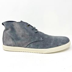 Condition: New Size: Men's Material: Suede Color: Gray Style: Sneakers Casual Suede High-top Sneakers With Speckled Midsole, Casual Suede High-top Sneakers With Textured Sole, Casual Boots With Contrast Sole For Spring, Casual Low-top Boots With Suede Lining, Casual Spring Boots With Contrast Sole, Rugged Suede Lace-up Sneakers, Casual Gray High-top Sneakers With Contrast Sole, Casual Suede High-top Sneakers, Casual Boots With Textured Sole