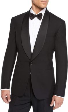 Ralph Lauren Men's Two-Piece Formal Tuxedo Wool Tuxedo For Black-tie Events, Single-button Tuxedo For Black Tie Event, Formal Slim Fit Suits With Lapel Collar, Single Breasted Suits For Black-tie Events, Single-breasted Suits For Black-tie Events, Elegant Single Breasted Tuxedo For Black Tie, Wool Single Breasted Blazer For Black-tie Events, Wool Single-breasted Blazer For Black-tie Events, Black-tie Tuxedo With Pressed Crease And Long Sleeve