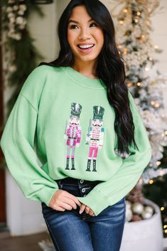 nutcracker sweater, festive holiday sweater, cute boutique sweater Cute White Boots, Nutcracker Sweater, Comfy Sweater, White Candy, Mint Julep Boutique, Sequin Sweater, Embroidered Sweater, Comfy Sweaters, White Boots