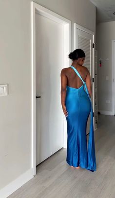 Get ready to turn heads with the Helena Dress! This stunning maxi dress features a playful and unique gradient design, along with a flattering one shoulder and open back. Plus, the o ring detailing and scrunch back add an extra touch of style to the fitted silhouette. A must-have for any fun and fashionable wardrobe! Model in S polyester Blue One Shoulder Dress For Prom, Blue One-shoulder Dress For Prom, Ruched Maxi Length Backless Dress For Prom, Ruched Backless Maxi Dress For Prom, Stretch Maxi Dress With Ruched Back For Prom, Backless One Shoulder Dress For Gala, Maxi Length One Shoulder Dress For Prom, One-shoulder Stretch Maxi Dress For Gala, One Shoulder Stretch Maxi Dress For Gala