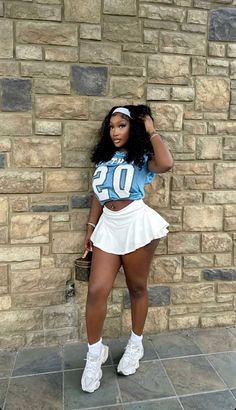 Thelexismakiah Jersey And Tennis Skirt Outfit, Jersey Skirt Outfit Black Women, Cute Streetwear Outfits Black Women, Casual Birthday Outfit Summer, How To Style A Jersey, Tennis Skirt Outfit Black Women, Football Jersey Outfit Women, Fair Outfit Ideas Carnival