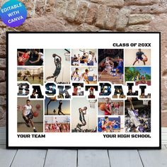 a basketball collage with the words, class of 20x20's and photos