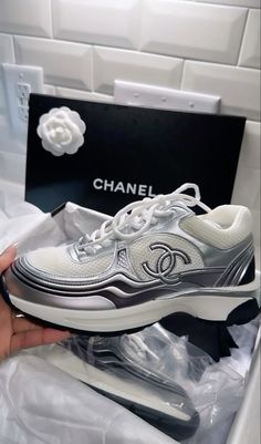 Channel Trainers, Channel Sneaker, Chanel Sneakers, Shoes Outfit Fashion, Girly Shoes