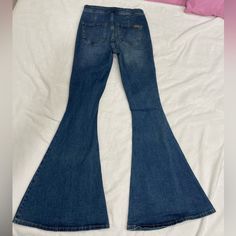 These Supper Cute Bellbottoms Jeans Have Been Washed Once But Never Worn. Like Brand New. They Are Size 28/36. They Are High Waisted And Have Flare Legs So They Are Super Flattering And Comfortable With There Stretchy Material. Don't Like The Price? Please Feel Free To Send An Offer!! Casual Flare Bottoms With Button Closure, Trendy Flared Bottoms With Button Closure, Trendy Flare Bottoms With Button Closure, Medium Wash Flare Bottoms With Button Closure, Trendy Denim Flare Jeans With Button Closure, Trendy Medium Wash Bottoms With Button Closure, Trendy Flare Jeans With Button Closure, Retro Denim Blue Denim Bottoms, Retro Denim Blue Bottoms