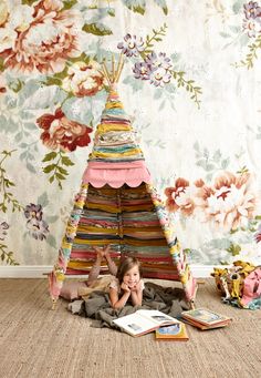 Tisdagstips; finaste tipitältet Fabric Teepee, Rideaux Boho, Teepee Tent, Blog Design, Diy Fabric, Little People, 그림 그리기