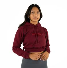 Terra Red Burgundy Red Top Workout Hoodie Cropped Hoodie Beyond Motivation Fitness Cozy Fit Fleece Hoodie For Workout, Cozy Fit Activewear With Drawstring Hood For Workout, Cozy Fit Fleece Activewear For Workout, Fleece Activewear With Adjustable Hood For Gym, Fleece Activewear With Adjustable Hood For Workout, Gym Fleece Sweatshirt With Adjustable Hood, Functional Fleece Sweatshirt For Gym, Fleece Sweatshirt With Adjustable Hood For Gym, Athleisure Winter Training Sweatshirt