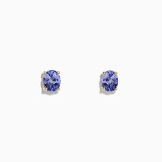 Effy 14K Yellow Gold Oval Tanzanite Stud Earrings, 0.65 TCW Tanzanite Studs, Yellow Stone, Gold Yellow, Sapphire Ring, Gold Metal, Sapphire, Yellow Gold, Stud Earrings, Yellow