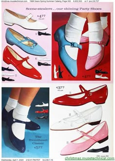 1966 Sears Spring Summer Catalog, Page 302 - Christmas Catalogs & Holiday Wishbooks 70s Goth, 1960s Accessories, 1960s Shoes, Time Clothes, 60s And 70s Fashion, Evolution Of Fashion, Christmas Catalogs, Retro Shoes, 1960s Fashion