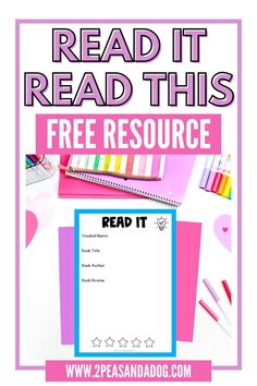 the free printable read it, read this for kids to learn how to write