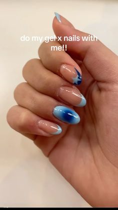 ellies.room on tiktok Blue Aura Nails, Aura Nails, Blue Aura, Aura, Nails, Pins, Blue, Quick Saves