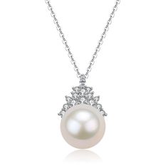 10-11mm Freshwater Pearl pendant This popular necklace design features AAAA quality, round freshwater pearls measuring 10-11mm. Material: Freshwater Pearl with 925 sterling silver and cubic zirconia Vermeil (noun)"ver·may"A unique blend of high-quality, precious metal, without the hefty price tag. Unlike regular gold plating, a thick layer of 18ct gold is layered on top of a sterling silver base. Put simply, gold-plated vermeil gives you the best quality for the best price. And you would love th Refined Pearl White Necklace With Pearl Pendant, Refined Pearl White Necklace With Pearl Drop, Timeless Pearl Pendant Necklace For Anniversary, Pearl White Timeless Necklace For Anniversary, Formal Pearl White Necklace With Pearl Charm, White Akoya Pearl Necklace With Gemstone, Elegant Akoya Pearl Necklace In Pearl White, Elegant Akoya Pearl Necklace For Anniversary, Refined Pearl Drop Necklace For Anniversary