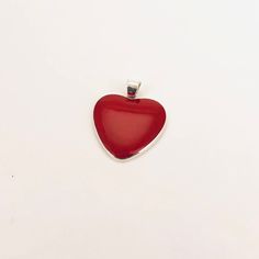 Beautiful Red Coral Heart Pendant with Sterling Silver Trim. Heart is 3.5 cm plus Bale x 4 cm . Horn Coral, Murano Jewelry, Red Heart Necklace, Silver Leaf Ring, Murano Glass Necklaces, Pendant Heart, Love Pendant, Red Jewelry, Garnet Jewelry