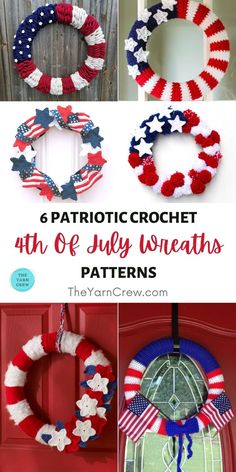 patriotic crochet 4th of july wreaths