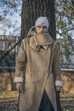 Sheepskin Coat, Winter Outfits Men, Men Winter, Mens Coats, Poland, Fur Coat, Winter Outfits, Winter Fashion, Mens Jackets