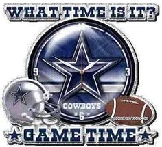 an image of cowboys and footballs with the words what time is it game time?