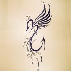 a drawing of a bird with black lines on it's wings