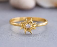 Gold Sun Ring, Sun Ring Gold, Sun Engagement Ring, Pjo Shifting, Moon And Sun Ring, Cute Promise Rings, Sun Jewelry, Sun Ring, Golden Rings