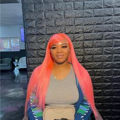 Used Pinky Wig Like New Only Wear Once For My Birthday Like Brand New Pink Wig Hairstyles, Hair Tease, Ginger Hair Extensions, Blonde Curly Bob, Fall Baddie, Wigs Hairstyles, Afro Twist, Green Wig, Curly Bob Wigs