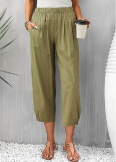 Color:Olive Green;Size:S;Size:M;Size:L;Size:XL;Size:2XL;Size:3XL;Size:4XL;Package Contents:1 X Pants; Trendy Swimsuits, Trendy Tops For Women, Swimwear Bottoms, Elastic Waist Pants, Crop Pants, Shorts Jeans, Peacock Blue, Type Of Pants, Pocket Pants