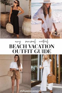 3 Day Beach Trip Outfits, Neutral Beach Aesthetic Outfit, Beach Resort Outfits 2023, Fall In Hawaii Outfits, Hawaii Fall Outfit, Resort Wear For Women Classy Vacation, Hawaii Vacation Outfits 2023, Vacation Outfits 2024, Vacation Outfits Dinner