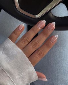 Short French Nails, Colorful Nails, Pearl Nails, Sleeping Habits, Short Acrylic Nails