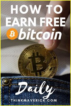 a person holding a bitcoin in their pocket with the text how to earn free bit