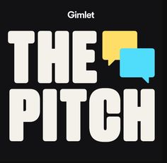 the pitch logo with an empty speech bubble in front of it on a black background