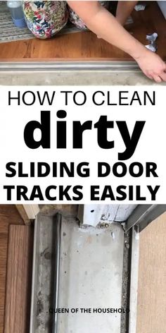 how to clean dirty sliding door tracks easily