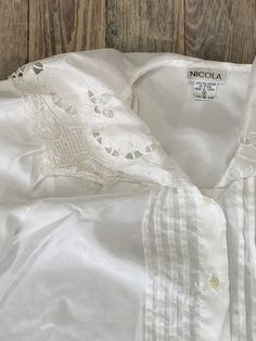 "Neck shall Polyester  Flowy  Embroidered cut  Size 8 Sleeve 22\" Chest 18\" Length 24\" Follow us on IG @inezandberyl" Summer Collared Blouse With Embroidery, Summer V-neck Blouse With Lace Collar, Summer Embroidered Collared Blouse, Summer Workwear Blouse With Floral Embroidery, Floral Embroidered Summer Workwear Blouse, Embroidered Collared Blouse For Summer, Collared Blouse With Floral Embroidery For Daywear, Summer Daywear Blouse With Lace Collar, Floral Embroidered Collar Blouse For Daywear