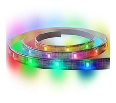 multicolored led strip on white background