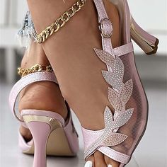 Category:Sandals; Upper Materials:PU; Embellishment:Rhinestone; Season:Summer; Heel Type:High Heel; Gender:Women's; Toe Shape:Open Toe; Style:Casual,Elegant; Heel Height(inch):3-4; Outsole Materials:Rubber; Occasion:Wedding,Daily; Closure Type:Ankle Strap; Pattern:Solid Color; Listing Date:05/25/2023; Production mode:External procurement; 2024 Trends:Block Heel Sandals,Velvet Boots,Heel Sandals,Plus Size,Ankle Strap Heels,Jellies Shoes; Foot Length:; Foot Width:; SizeChart1_ID:2:184043; Size chart date source:Measured by LightInTheBox. High Heel Sandals For Summer Wedding Guests, Open Heel Sandals For Wedding Guest In Summer, Summer Open Heel Sandals For Wedding Guest, Summer Wedding Guest High Heel Sandals, Summer Wedding Guest Open Heel Sandals, Open Toe Wedding Shoes For Summer Events, Summer Wedding Shoes With Round Toe, Open Toe Wedding Shoes For Summer, Summer Wedding Shoes With Rhinestones, Closed Toe