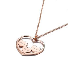 This beautiful piece comes with 3 heart shape charm, each with a name to match. Treat her to an adorable mom necklace and help keep thoughts of her children close to her heart. Mother deserves the best!Chain Type: O-chainMaterial: Copper Personalized Double Heart Necklaces For Mother's Day, Personalized Double Heart Necklace For Mom, Personalized Heart Necklaces For Anniversary Gift, Mother's Day Charm Necklace With Name On Heart Pendant, Mother's Day Heart Charm Necklace For Personalized Gift, Double Heart Name Jewelry Gift For Mom, Double Heart Name Jewelry For Mom, Mother's Day Double Heart Name Necklace, Personalized Heart Necklace For Mom On Valentine's Day