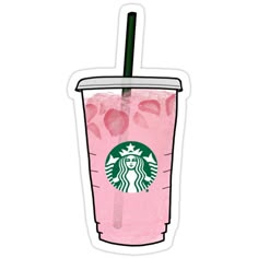 a pink starbucks drink with a straw in it