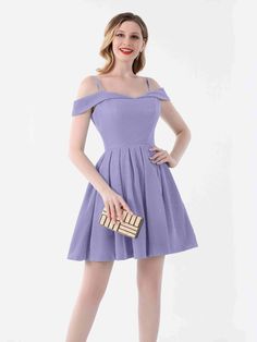 #color_Lilac Spaghetti Strap Bridesmaid Dress For Prom Season, Summer Pleated Strapless Party Dress, Flirty Strapless Dress With Pleated Bodice For Party, Spaghetti Strap Mini Dress For Wedding Party, Prom Dress With Sweetheart Neckline And Delicate Straps, Fitted Bridesmaid Dresses With Straps, Fitted Bridesmaid Dress With Adjustable Straps, Spaghetti Straps Evening Dress For Bridesmaid Prom Season, Fitted Spaghetti Strap Bridesmaid Dress For Party