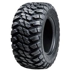 an all terrain tire on a white background