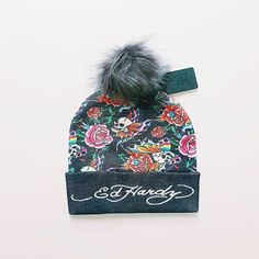 DEADSTOCK ED HARDY BEANIE, STILL WITH TAGS AND ORIGINAL PACKAGING 100% AUTHENTIC, BRAND NEW WITH TAGS. vintage deadstock y2k Ed Hardy beanie hat / Ed Hardy hat / Ed Hardy winter hat / Ed Hardy skully embroidered Ed Hardy logo branding on front, as well as crazy floral and skull print graphic throughout. super thick, warm and cosy  90s Y2K beanie UK AND WORLDWIDE SHIPPING. Trendy Multicolor Winter Beanie, Trendy Multicolor Winter Hats, Trendy Beanie For Streetwear, Trendy Adjustable Beanie For Streetwear, Trendy One Size Beanie Cap, Trendy One-size Beanie Cap, Trendy One-size Hat For Streetwear, Winter Streetwear Hat, One Size Winter Hats For Streetwear