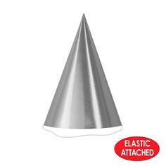 Product Description: This Foil Cone Hat is the perfect addition to any birthday celebration. This silver hat is designed to fit a medium head size, and is 6.75" in size. It comes with an elastic attached for a snug and comfortable fit. The Foil Cone Hat will bring a touch of sparkle to any event, and is sure to be a hit. The hat is a great choice for any age and is sure to be remembered by all. It's lightweight and easy to store, making it a great pick for any party. Plus, it ships from our Penn Silver Hat, Cone Hat, Silver Party, Festive Look, Special One, Festive Design, Silver Foil, Wizard Of Oz, Party Hats