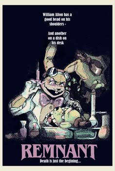 a movie poster with an image of a bunny and rabbit in the middle of it