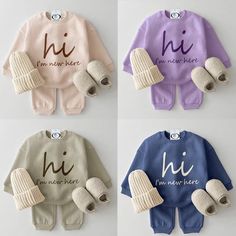 About This Item: Made to match this set is complete with a slogan top and matching pants (beanie slippers in image are not included). Product ID: BB46382 Material: 90% Cotton Color: Beige Purple Grey Green Blue Size Chart Size(Age) Height(CM) Chest (CM) Waist (CM) 0-3M 52-59 54 36 3-6M 60-66 57 38 6-12M 67-75 60 40 12-18M 75-85 63 42 18-24M 85-95 66 44 2-3T 95-105 69 46 *Babies grow at their own pace. It's recommended to choose the size that corresponds to your mini's height and weight rather th Baby Boutique Clothing, Matching Pants, Grey Green, Casual Sets, Baby Grows, Purple Grey, Height And Weight, Baby Bodysuit, Green And Grey