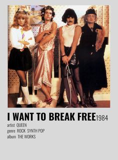 the band i want to break free from their album,'i want to break free '