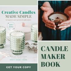 the candle maker book is on display