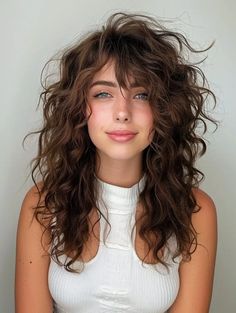 38 Best Long Shag Haircut Ideas: A 2024 Style Guide Medium Naturally Wavy Haircuts, Shaggy Naturally Wavy Hair, Thick Curly Layered Hair, Long Haircut Shaggy Layers, Shag Haircut On Wavy Hair, Shaggy Wavy Hair Medium, Long Wavy Shag Haircut With Bangs, Long Wavy Shag Haircut Side Part, Wavy Long Haircut Layered Hairstyles