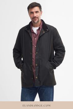 The Barbour Mens Mowden Wax Jacket is a new style to Barbour's ever-growing waxed jacket selection. The Mowden Waxed Jacket is perfect for countryside living, with it's longer-length style and stand collar, it's complete with leather binding for a premium finish. Countryside Living, Waxed Jacket, Leather Binding