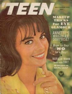 a magazine cover with a woman smiling and holding a finger up to her mouth,