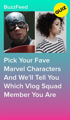 the cover for pick your fave marvel characters and we'll tell you which vlog squad member you are